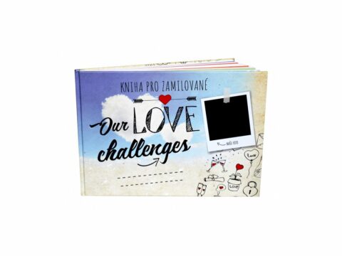 Náhled stojící knihy Our Love Challenges na bílém pozadí