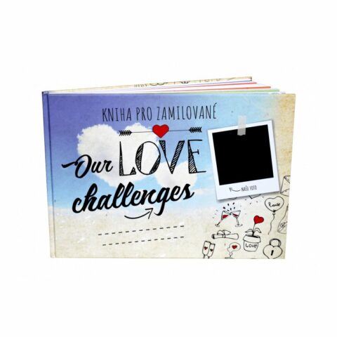 Náhled stojící knihy Our Love Challenges na bílém pozadí