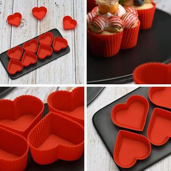 Silikonové formičky na muffiny ve tvaru srdce ukázka balení